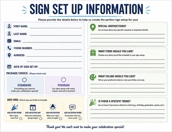Sign Information Page